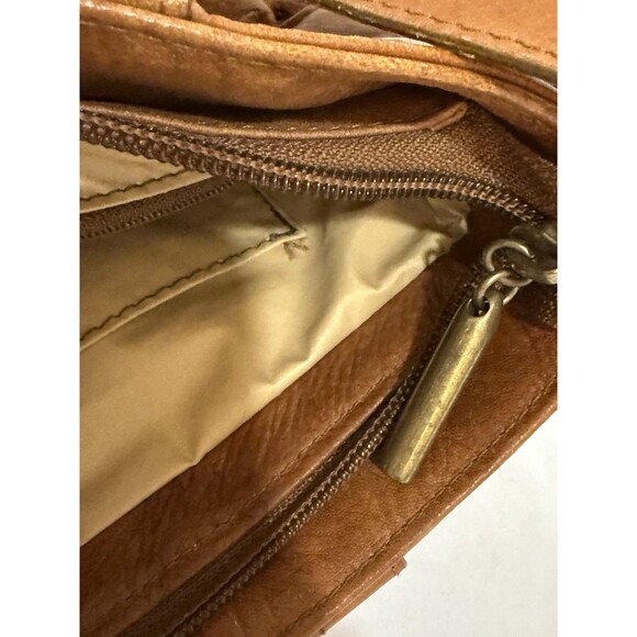 Vera Pelle Avorio Women’s Shoulder Bag Purse Brown Leather from Italy MRSP $150 - Picture 15 of 16